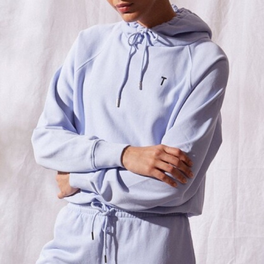 NWT🩵Thakoon Drawstring Hoodie S Dusty Blue